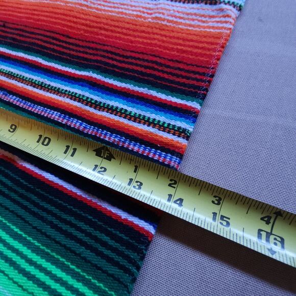 Mexican Serape Table Runner 14 x 84 Inch Colorful Artisan Cinco De Mayo Fiesta - Picture 7 of 7